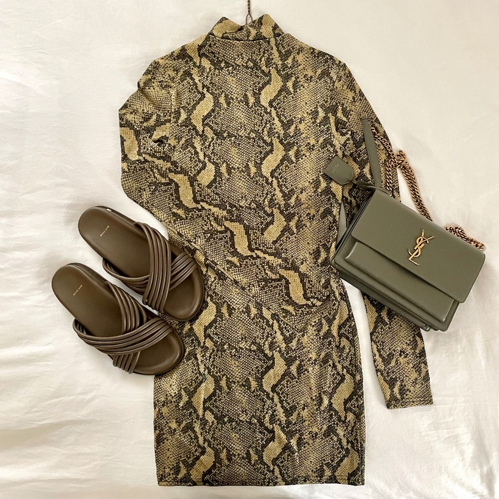 Urban Outfitters Shimmer Snake Print Dress, Size S